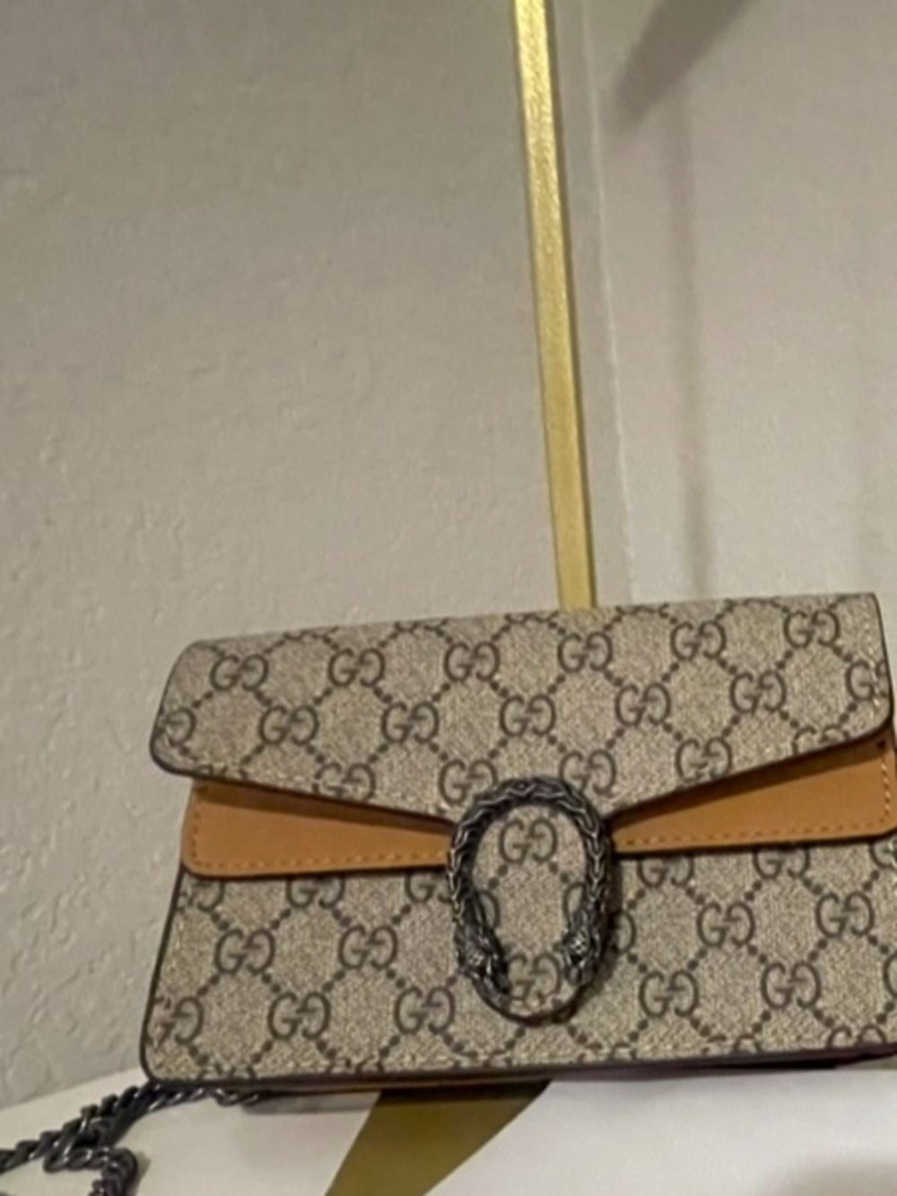 Gucci Beige/Brown GG Supreme Dionysus Crossbody Bag